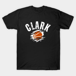 clark basketball Jersey white v 2 T-Shirt